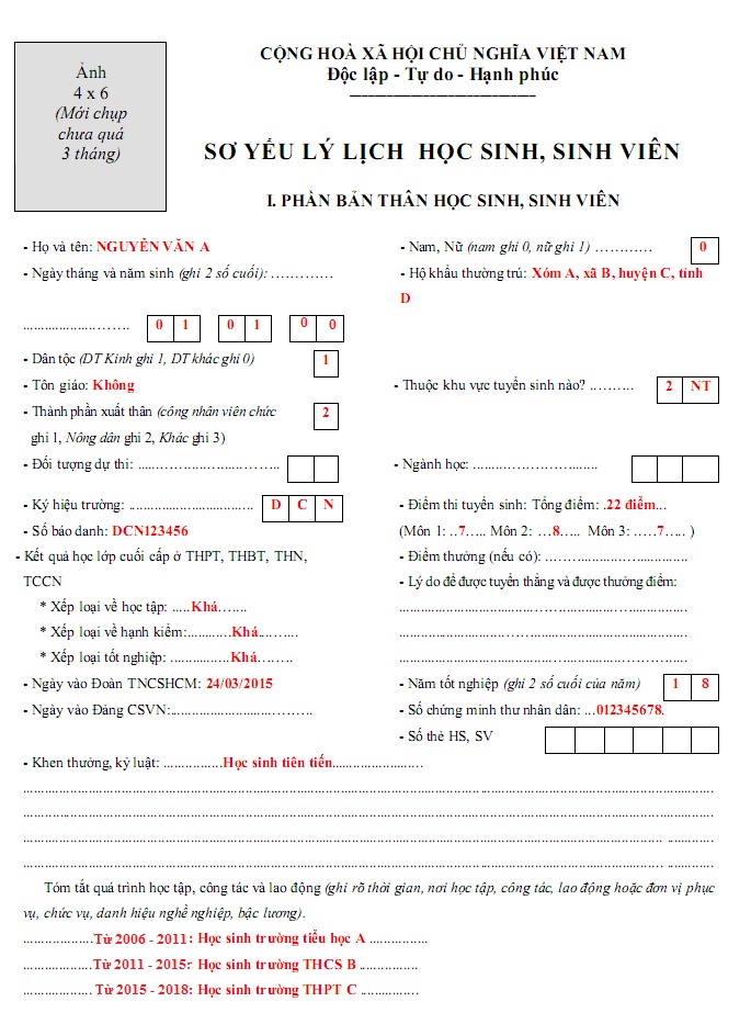chứng thực hồ sơ nhập học - H&igrave;nh 2