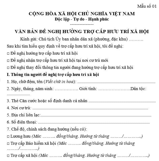 chứng thực hồ sơ trợ cấp xã hội - Hình 1
