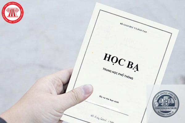 chứng thực học bạ