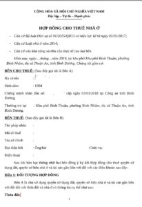 chứng thực hợp đồng thuê nhà