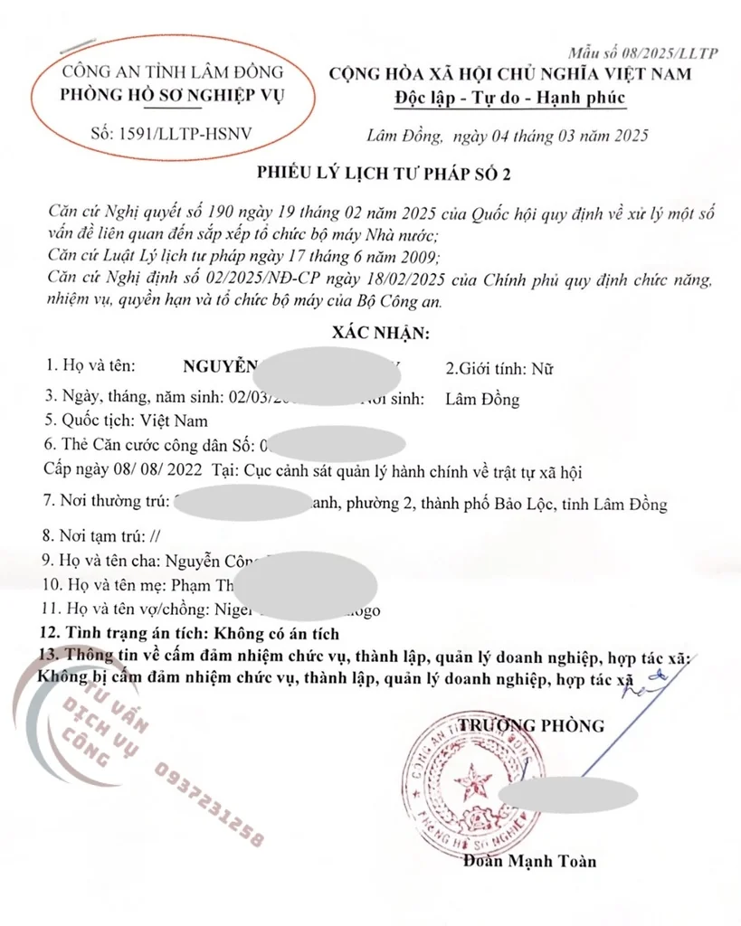 chứng thực lý lịch tư pháp - Hình 3