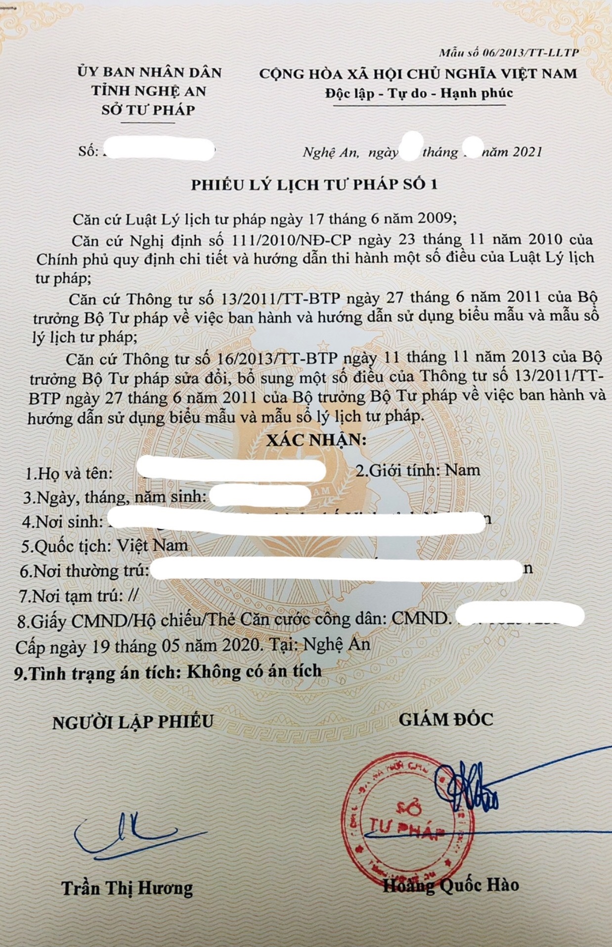 chứng thực lý lịch tư pháp - Hình 5