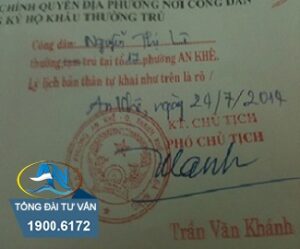 chứng thực tại tư pháp xã phường