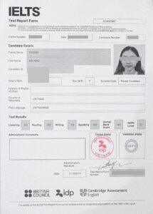 công chứng IELTS