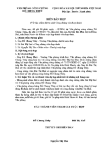 công chứng biên bản họp