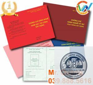 công chứng chứng chỉ