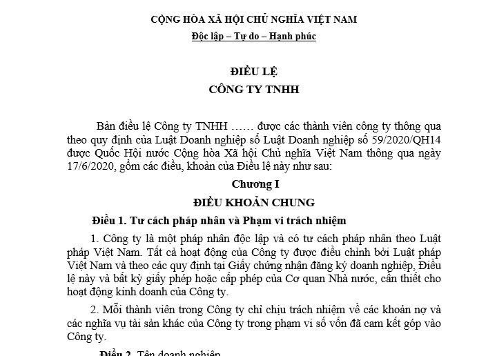 công chứng điều lệ công ty - Hình 2