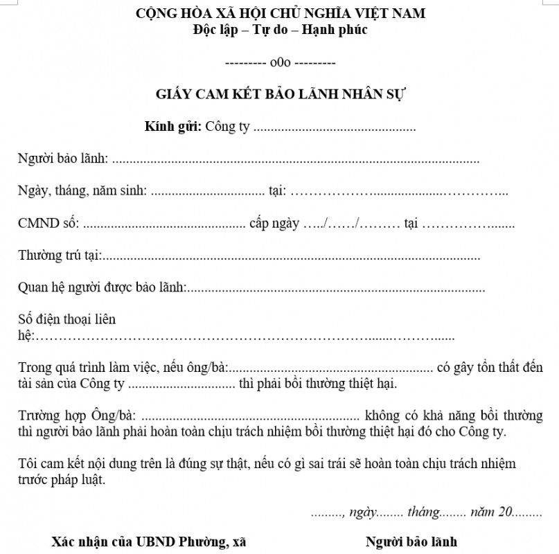 công chứng giấy bảo lãnh - Hình 2