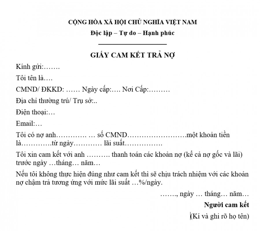 c&ocirc;ng chứng giấy cam kết trả nợ - H&igrave;nh 2