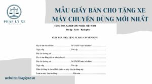 công chứng giấy cho tặng xe