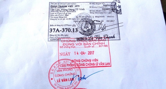 c&ocirc;ng chứng giấy đăng k&yacute; xe - H&igrave;nh 2