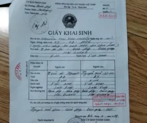 công chứng giấy khai sinh