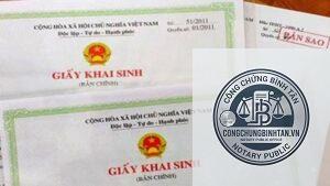 công chứng giấy khai sinh ở đâu