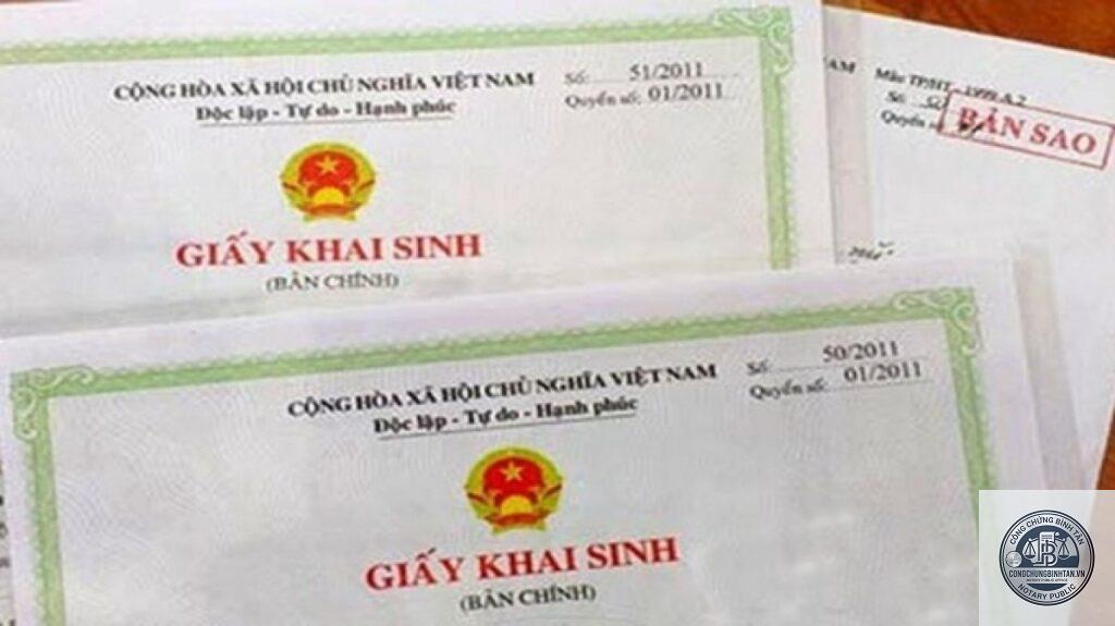 công chứng giấy khai sinh ở đâu