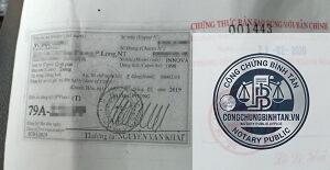 công chứng giấy phép lái xe