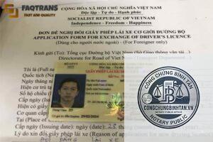 công chứng giấy phép lái xe ở đâu