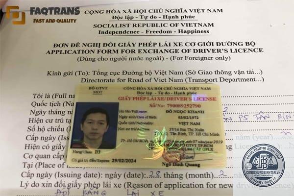 công chứng giấy phép lái xe ở đâu