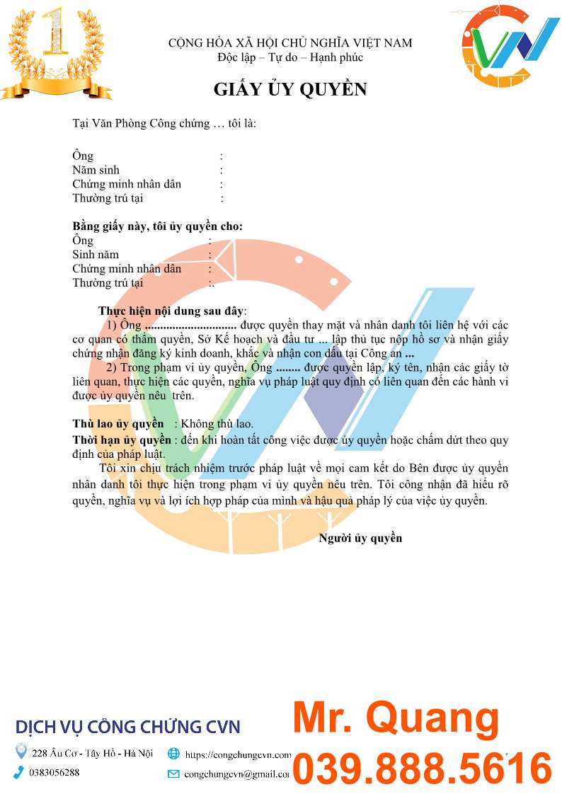 công chứng giấy ủy quyền - Hình 3
