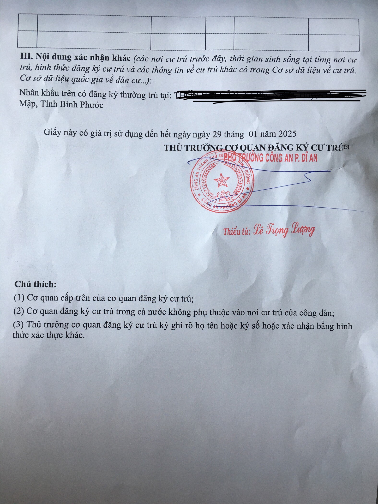 công chứng giấy xác nhận cư trú - Hình 3