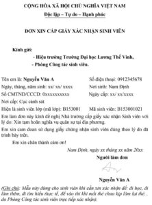 công chứng giấy xác nhận sinh viên