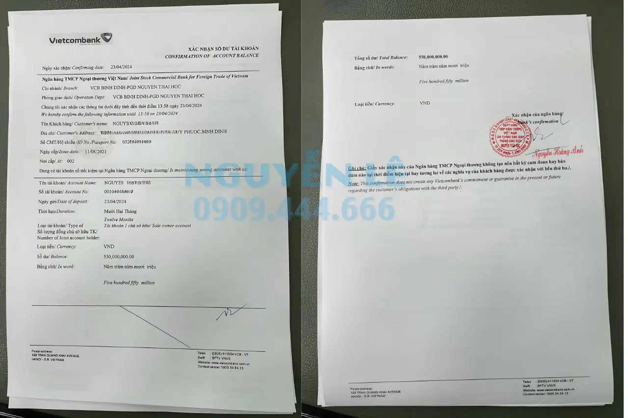 công chứng giấy xác nhận tài chính - Hình 2