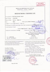 công chứng hồ sơ du học nước ngoài