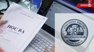công chứng học bạ ở đâu
