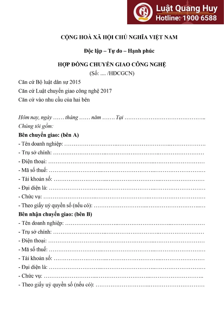 công chứng hợp đồng chuyển giao công nghệ - Hình 2