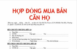 công chứng hợp đồng chuyển nhượng căn hộ