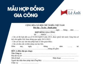 công chứng hợp đồng gia công