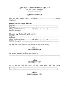 công chứng hợp đồng góp vốn bằng tài sản