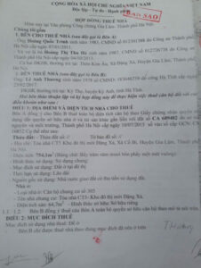 công chứng hợp đồng thuê nhà