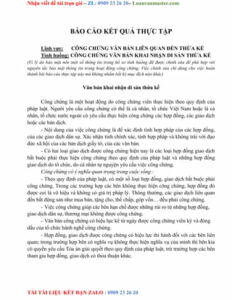 công chứng khai nhận di sản