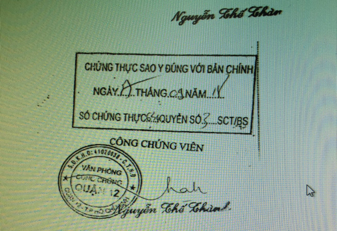 công chứng khẩn
