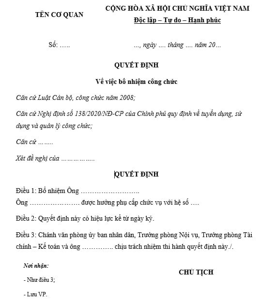 công chứng quyết định bổ nhiệm - Hình 1