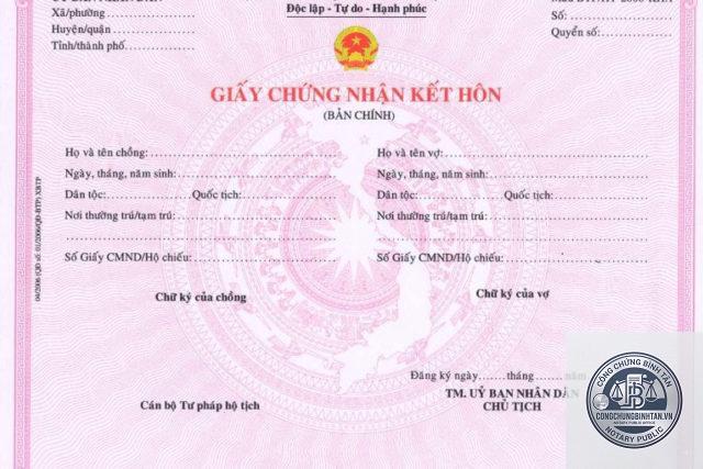 đăng ký kết hôn khác tỉnh