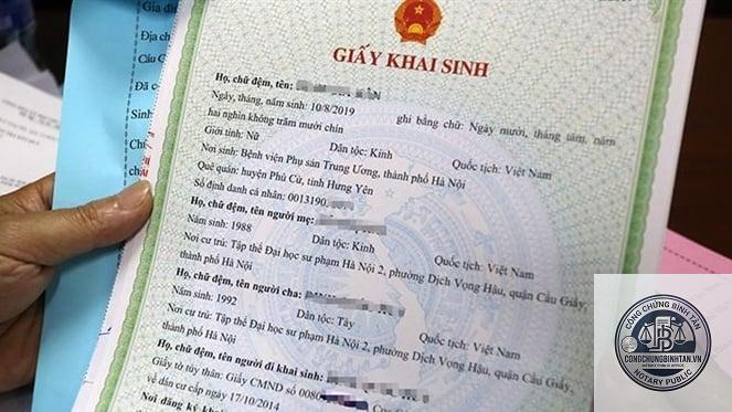 đăng ký khai sinh