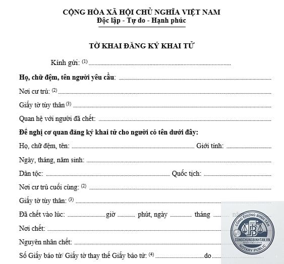 đăng ký khai tử - Hình 2