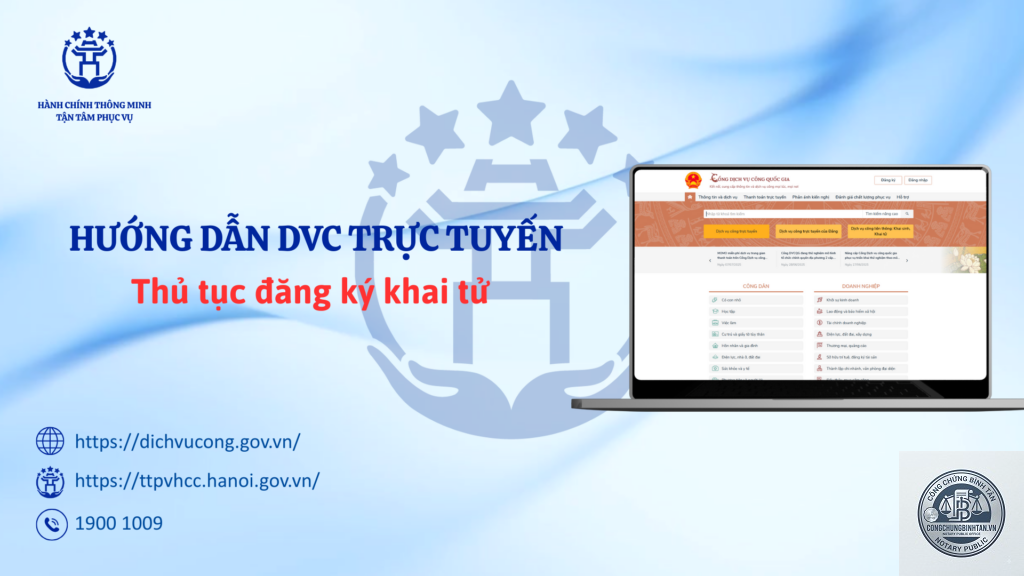 đăng ký khai tử online