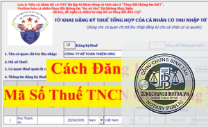 đăng ký mã số thuế cá nhân