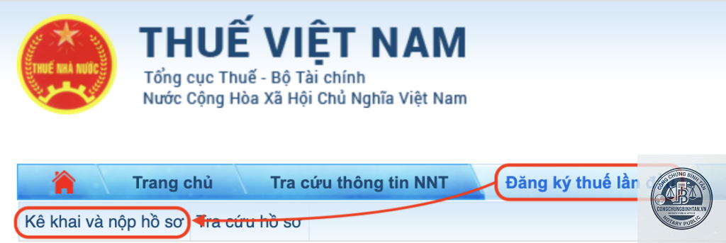 đăng ký mã số thuế lần đầu