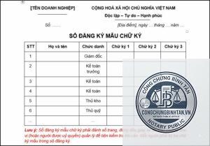 đăng ký mẫu chữ ký