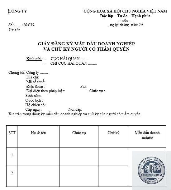 đăng ký mẫu chữ ký - Hình 5