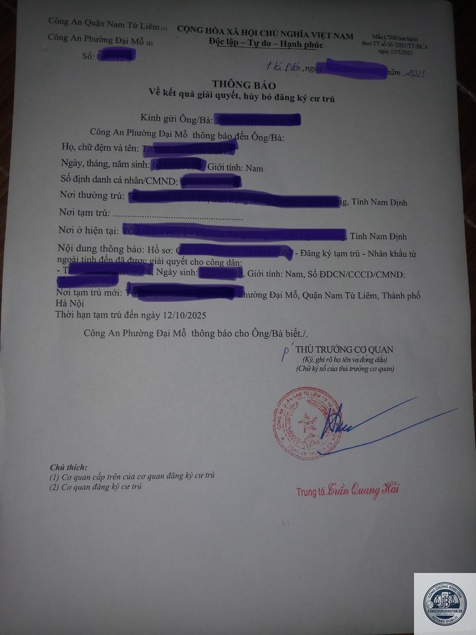 đăng ký tạm trú - Hình 2