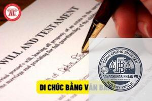 di chúc bằng văn bản