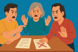 di chúc bị giả mạo