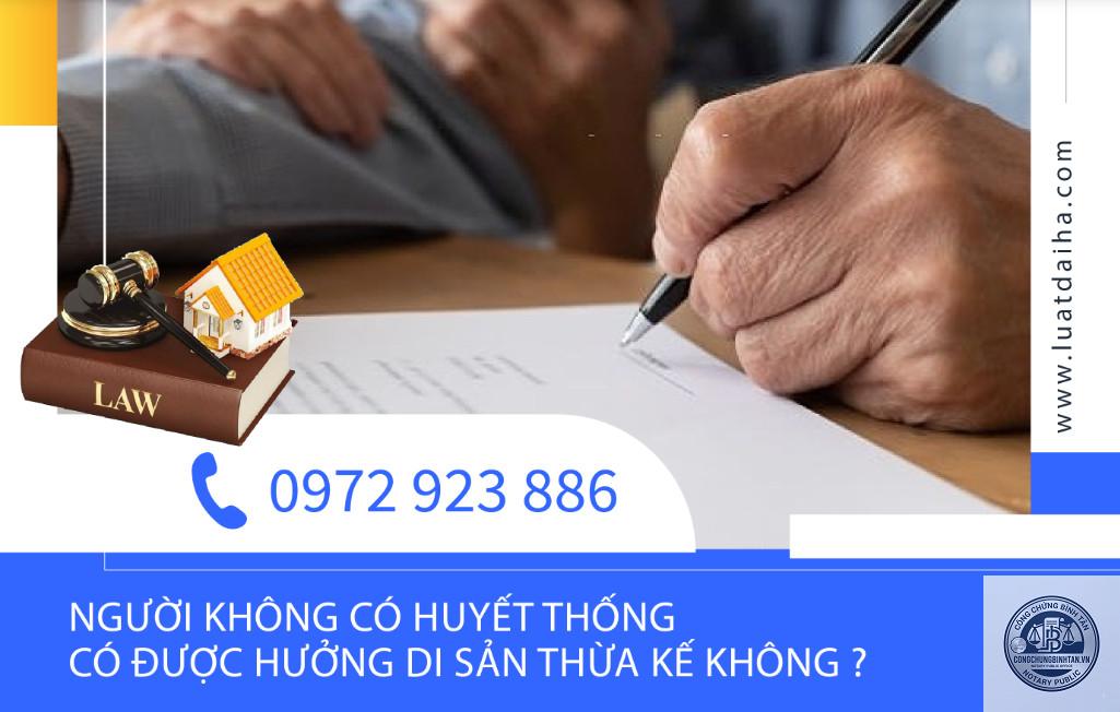 di chúc cho người không có quan hệ huyết thống