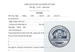 di chúc cho tổ chức