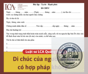 di chúc của người mù
