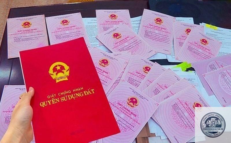 di chúc đất có sổ đỏ